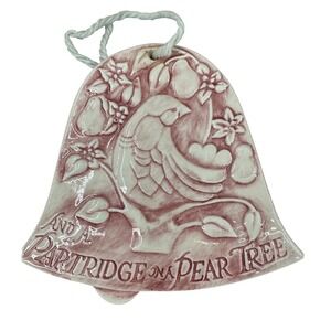 Vintage Christmas Bell 12 Days Christmas 4 two sided Ornaments See Description